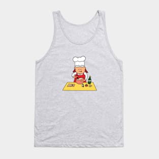 chef makes a delicious cooking dough Tank Top